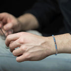 Pulsera de Cordón de Cuentas Sanadoras de Turquesa con Cruz
