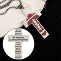 Collar de Cruz Estilo Deportivo de Fútbol "Ora por Bendiciones"