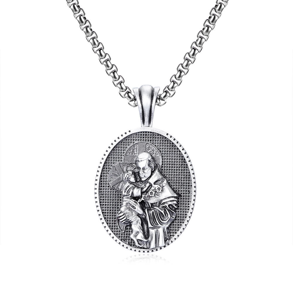Collar con Dije de San Antonio y el Niño Jesús