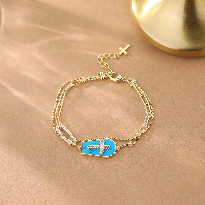 Pulsera Escudo de Cruz Bendecida del Santo Padre VIP