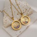 Collar Redondo de Oro Reversible: Virgen y San Benito
