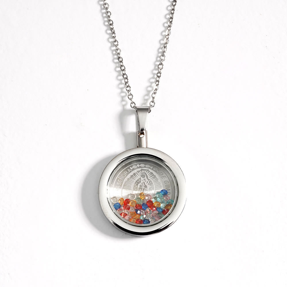 Collar Redondo de Oro Reversible: Virgen y San Benito