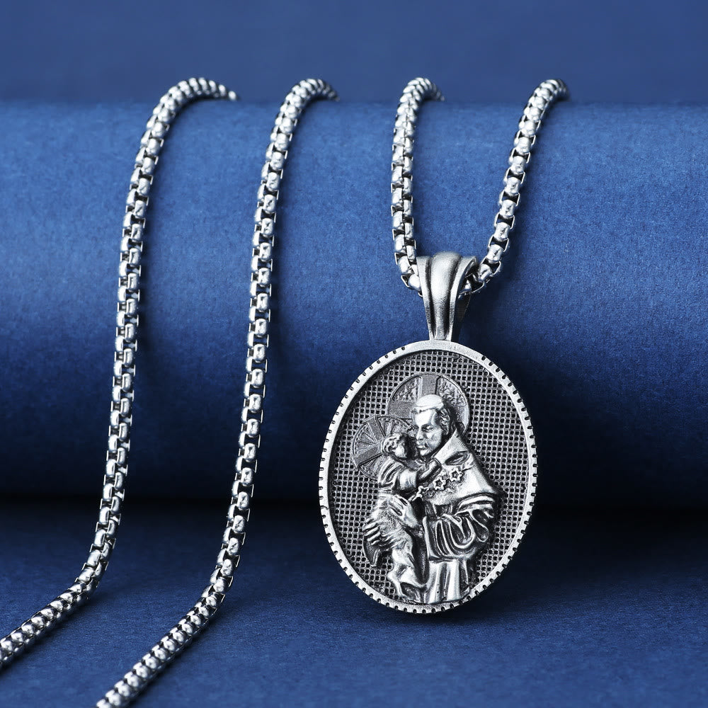 Collar con Dije de San Antonio y el Niño Jesús