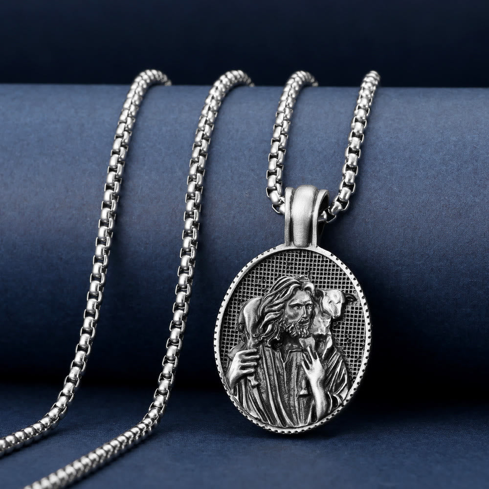 Collar con Dije de Jesús el Buen Pastor