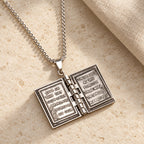 Turnable Cross Holy Bible Pendant Quality Necklace