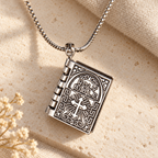 Turnable Cross Holy Bible Pendant Quality Necklace