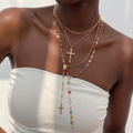 Set de Collares de Cruz por Capas: Fe en Varias Hebras y Expresión de Moda