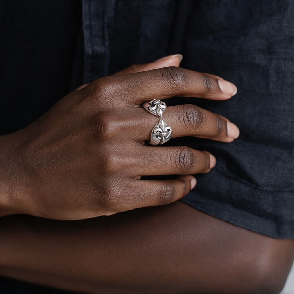 Medieval Retro Cross Iris Ring