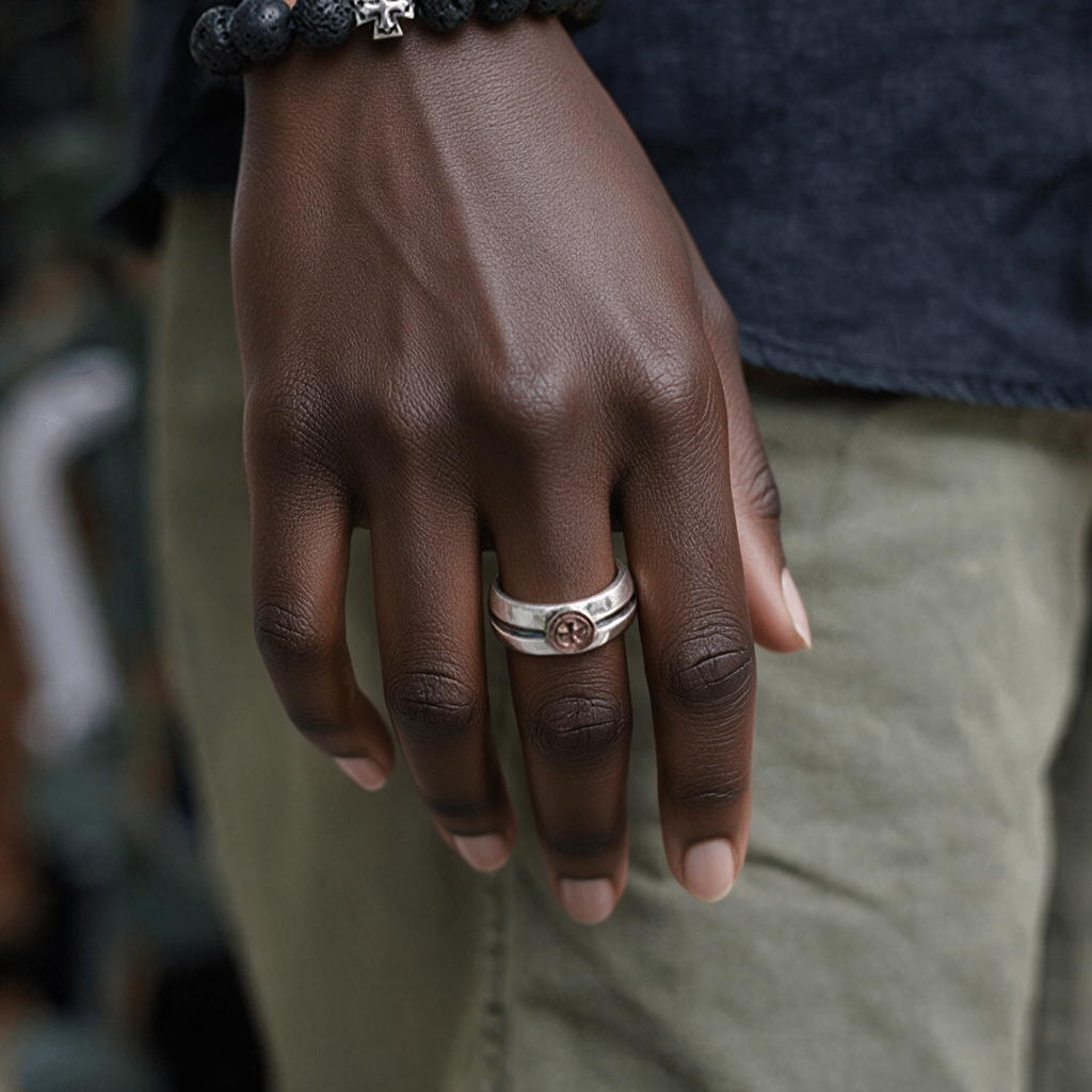 Medieval Retro Cross Iris Ring