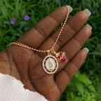 Collar de la Virgen y el Sagrado Corazón en 6 Estilos: Joyería Elegante Llena de Fe
