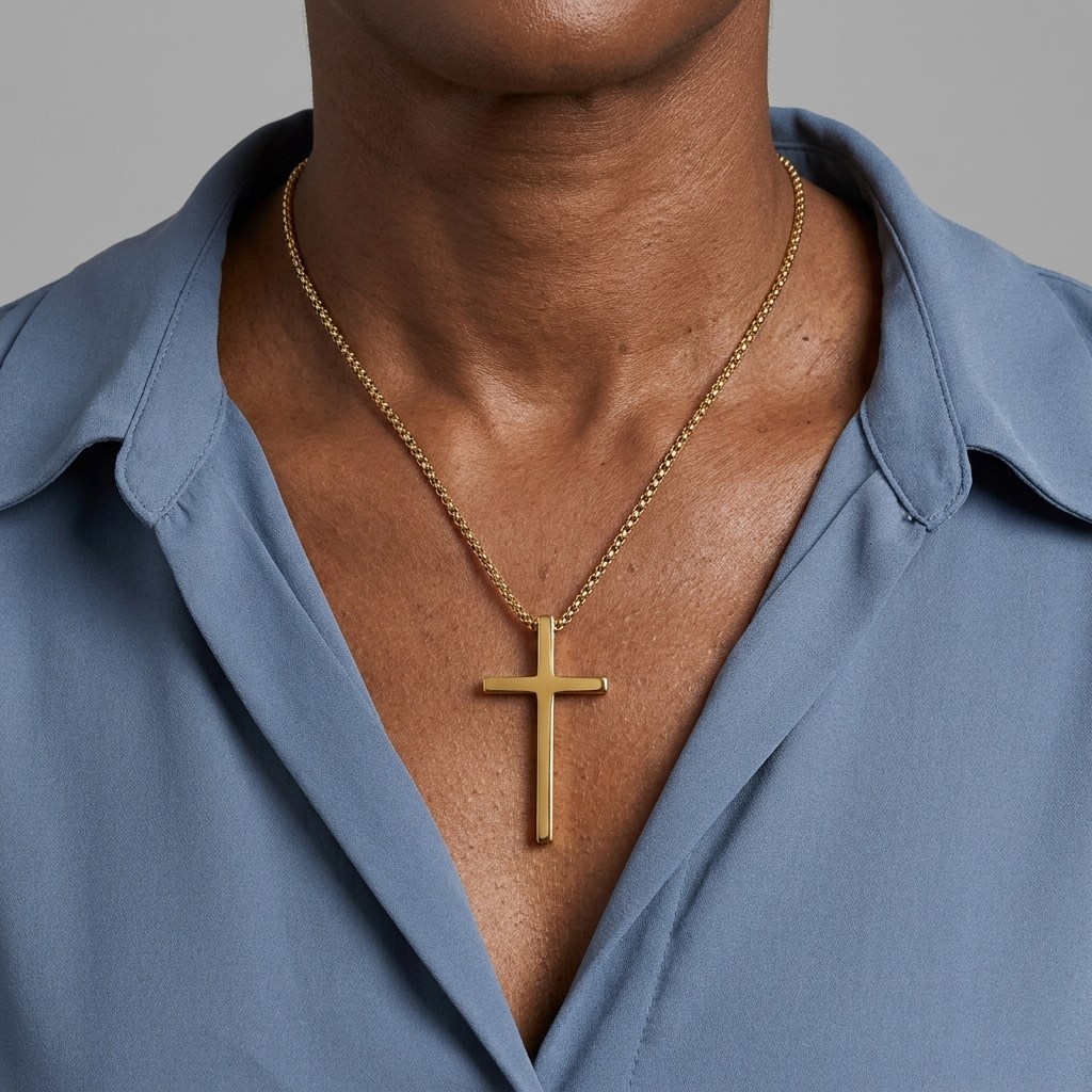 Cross Necklace for Her with I Can Do All Things Inscription