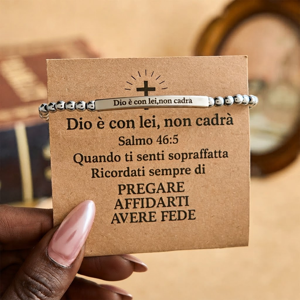 Pulsera Mateo 19:26 y Salmo 46:5: Recordatorio Sereno de la Presencia Divina